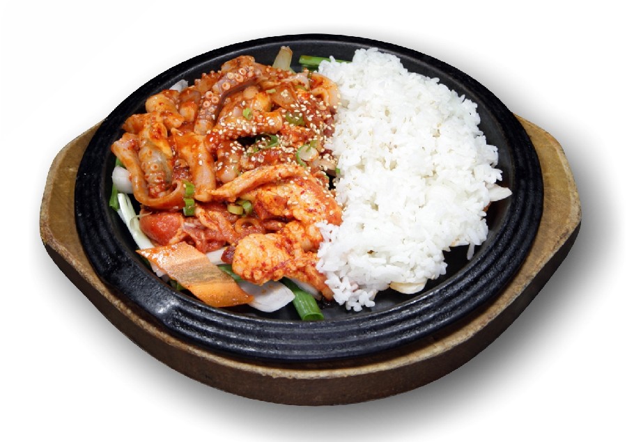 bunsiknara-korea-food-spicy-short-arm-squid-and-pork-on-hot-stone